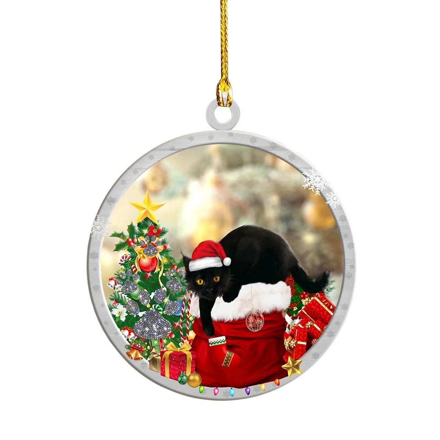 🎅Christmas sale 45% off🐈Christmas Black Cat Ornament🎄