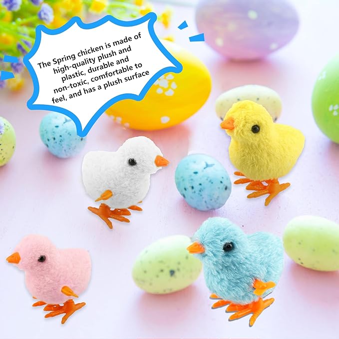 Cute Wind Up Chick Plush Animals Toy