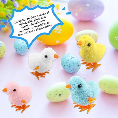 Cute Wind Up Chick Plush Animals Toy