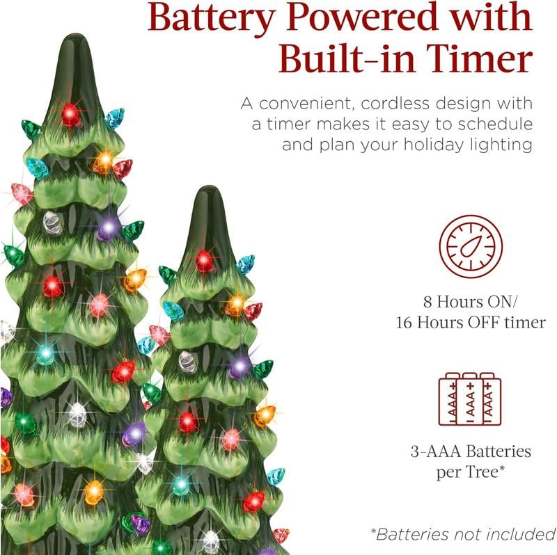 🎉Hand-Painted Tabletop Christmas Trees🎄