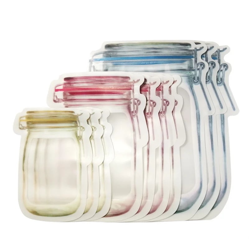 🔥Reusable Mason Bottle Ziplock Bags
