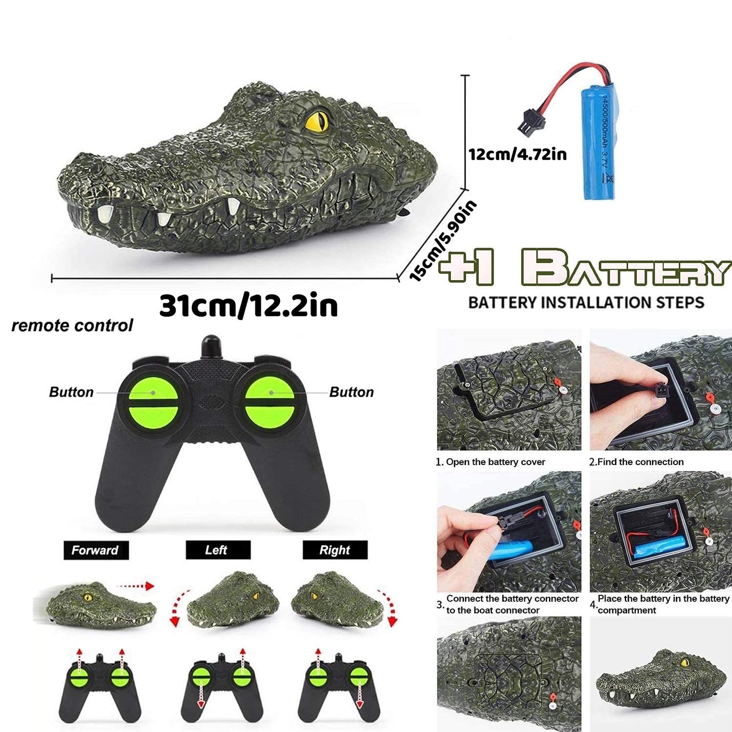 Remote Control Crocodile Head