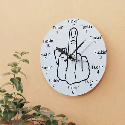 The Last Day 40% OFF🔥Middle finger Wall Clock