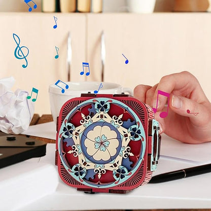Enchanting 3D Wooden Music Box Puzzle - A Gift of Melody and Mindfulness