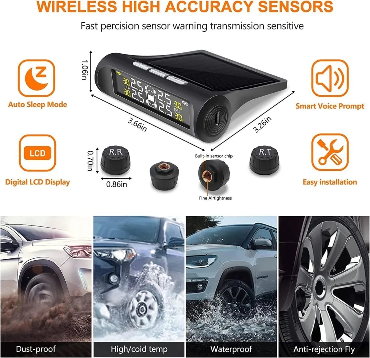 🚗Winter Hot Sale💨Car Tire Pressure Monitor🔧