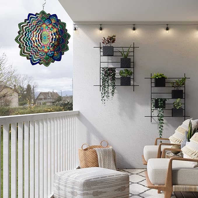 Wind Spinners Outdoor Mandala Lucky Star