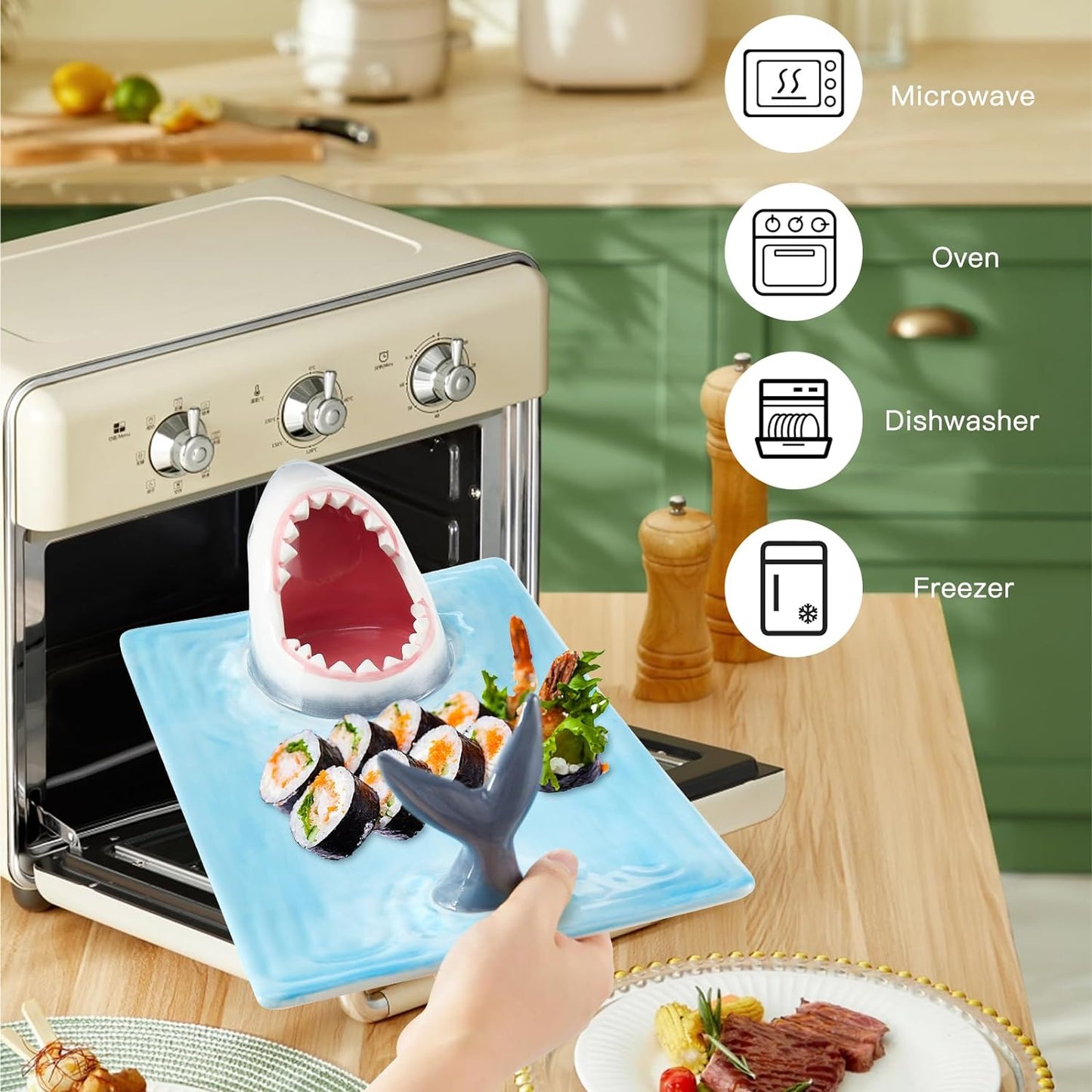 Shark Ceramic Sushi Plate