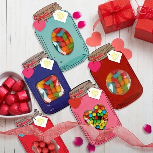 🔥2025 New Arrival Sale 40% Off💖Mason Jar Happy Valentines Day Cards🍬