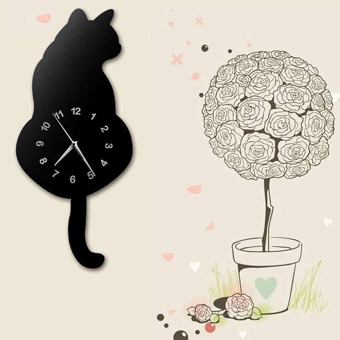 😸Cat Pendulum Wall Clock🕰️