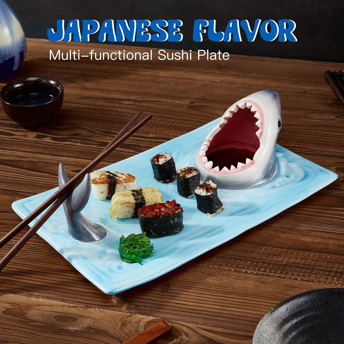 Shark Ceramic Sushi Plate