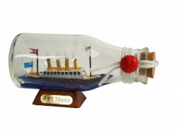 Handcrafted Model Ships Titanic-Bottle-5 Titanic Model Ship in a Glass Bottle 5" Brand Handcrafted Model Ships