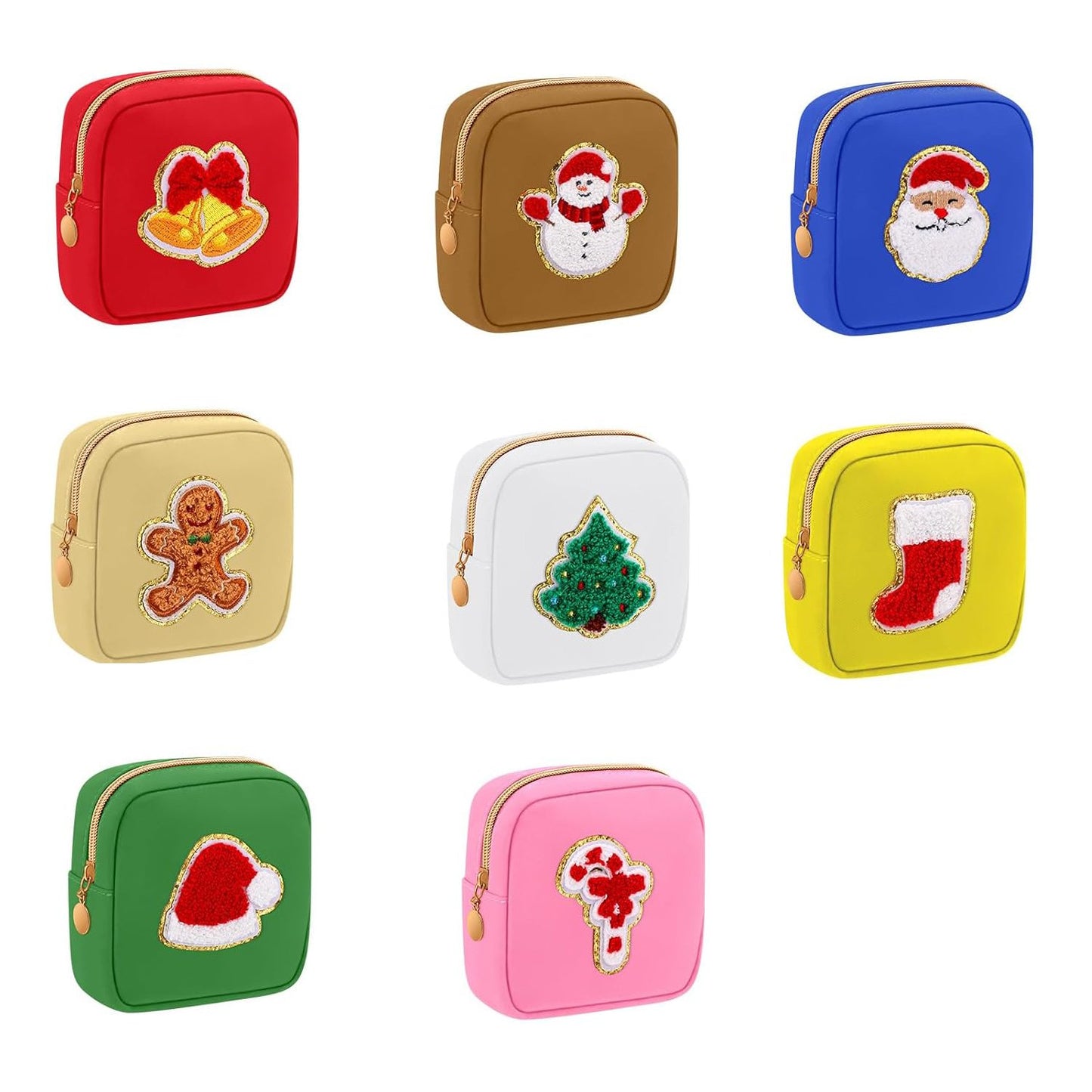 🎄 Christmas Preppy Patch Makeup Bags - Your Festive Style Companion! ✨