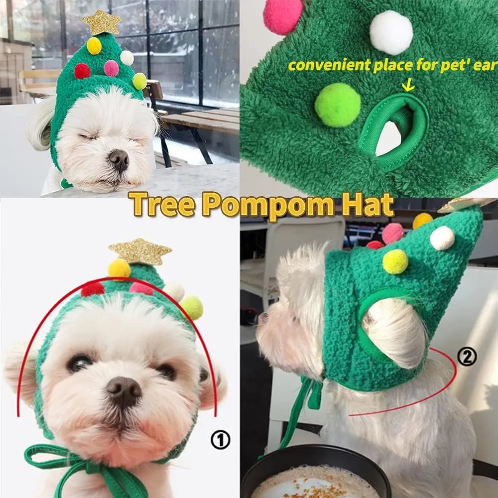 🔥40% OFF🎁Adorable Christmas Tree Pom-Pom Hat