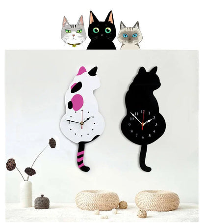 😸Cat Pendulum Wall Clock🕰️