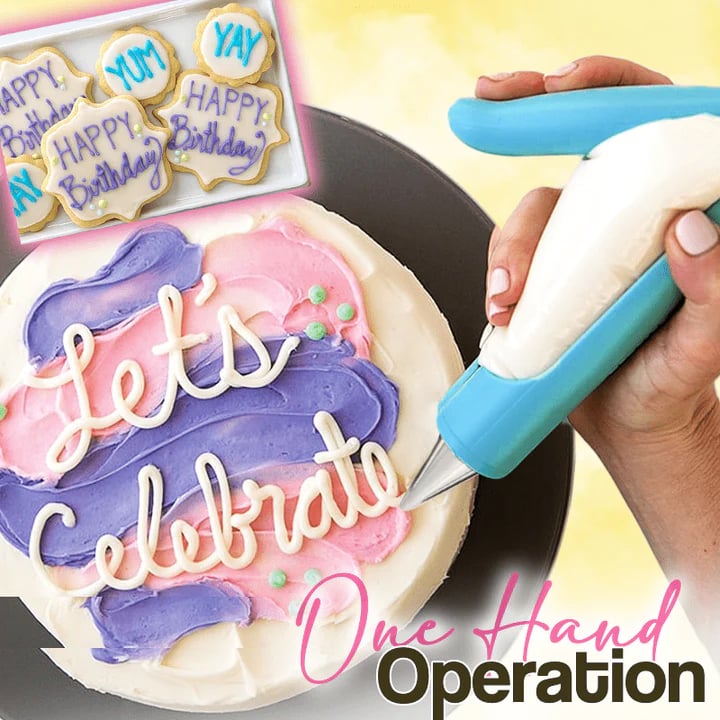 (🔥HOT SALE NOW 40% OFF) -  Cake Decorating Piping Pen Tool and Nozzle Set