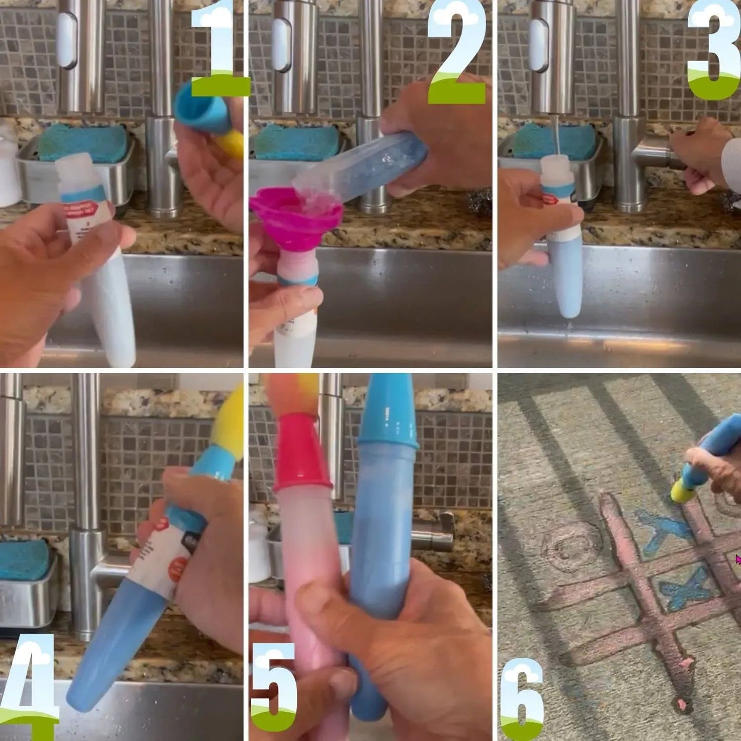 Sidewalk Chalk Paint Brush With Liquid Chalk