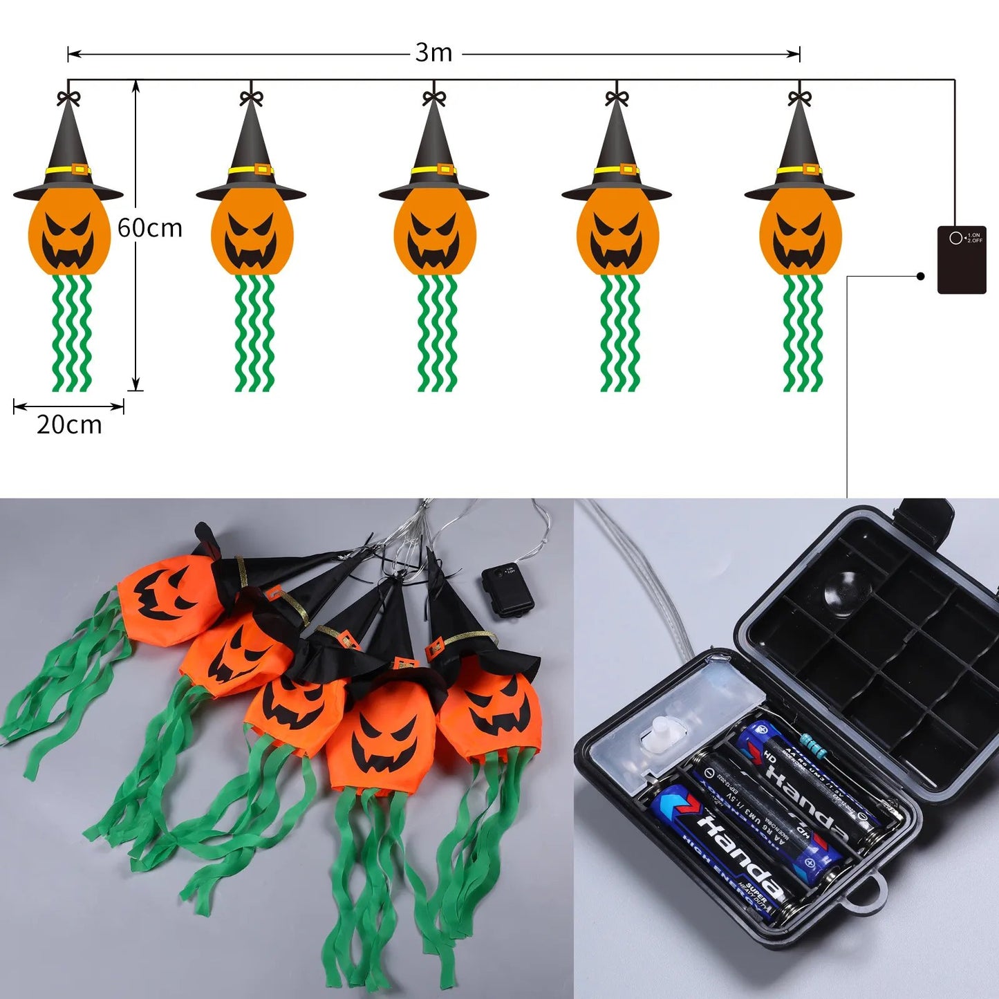 🔥Halloween LED Wizard Pumpkin Lights