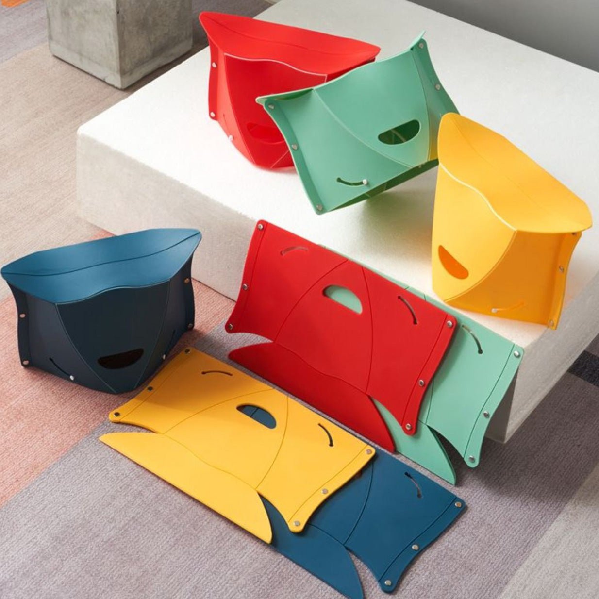 Folding Stool Plastic Small Maza Ultra-Thin Paper Low Stool