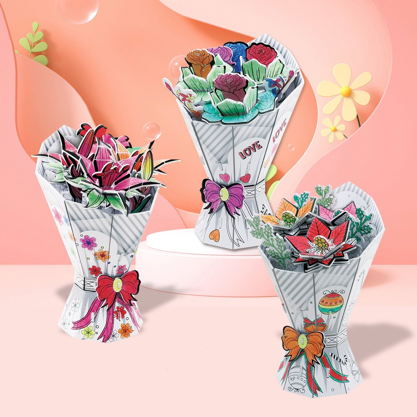 🧩3D Graffiti Paper Flower Puzzle🌹