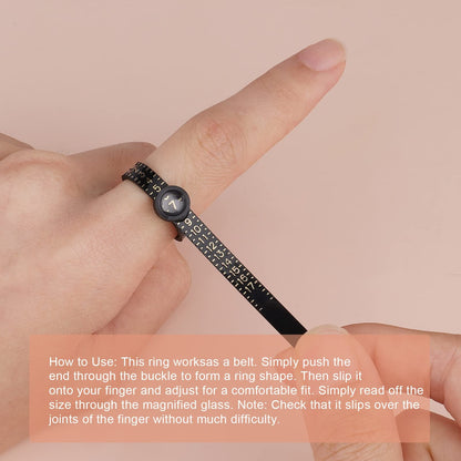 🔍Ring Sizer Measuring Tool with Magnifier💍