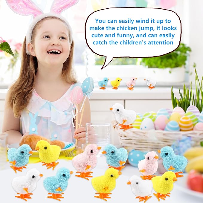 Cute Wind Up Chick Plush Animals Toy