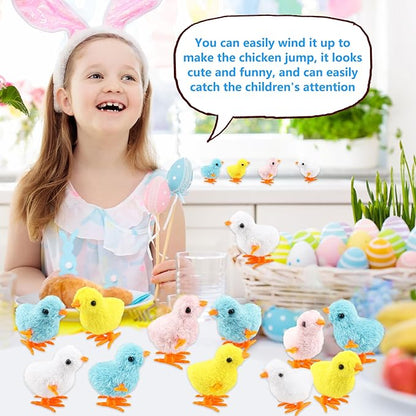 Cute Wind Up Chick Plush Animals Toy