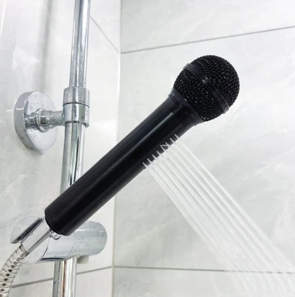 🚿 Microphone-Shaped Creative Showerhead