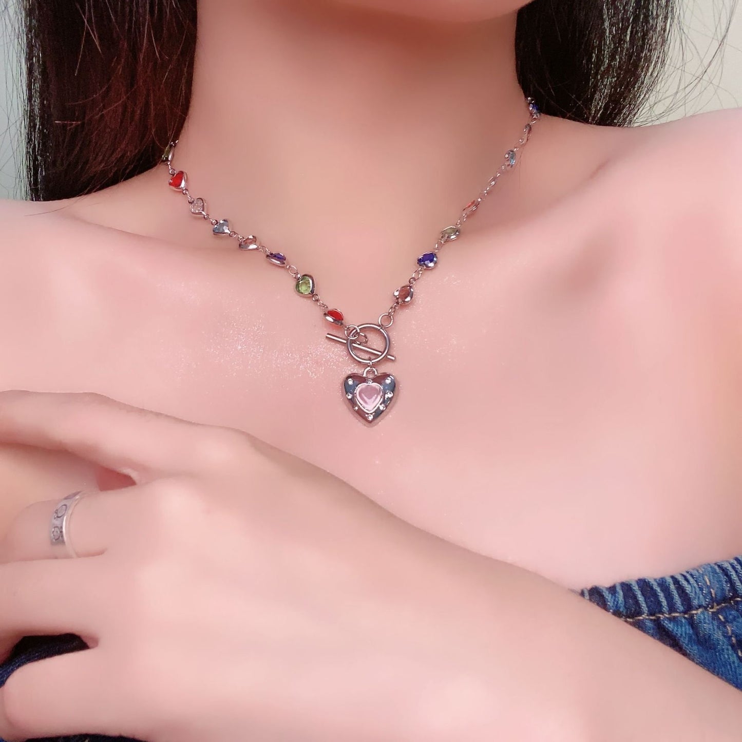 Dopamine-Inspired Color Bead Love Necklace