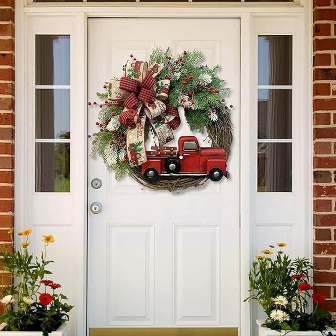 🔥Christmas Flash Sale - 40% OFF--Christmas Red Truck Wreath