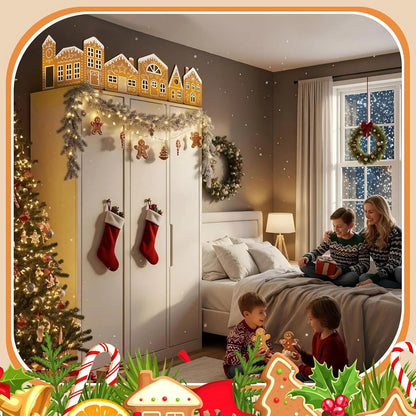 💥Last Day Sale 49% Off🏠LED Christmas Gingerbread House Cardboard Kit🎄