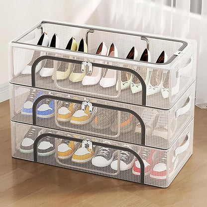 PVC Shoe Storage Box - Waterproof & Foldable