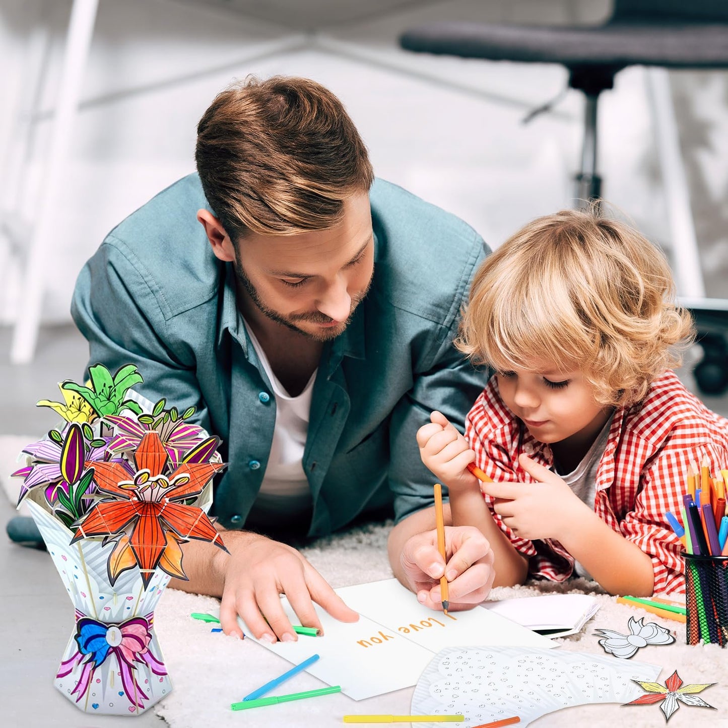 🧩3D Graffiti Paper Flower Puzzle🌹