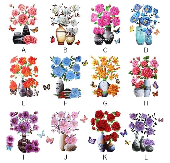 🖼️3D Three-Dimensional Simulated Vase Wall Art🌺