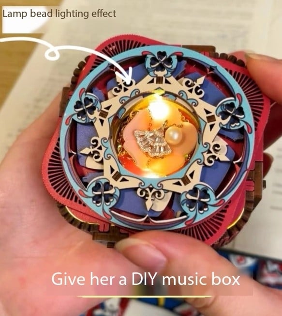 Enchanting 3D Wooden Music Box Puzzle - A Gift of Melody and Mindfulness