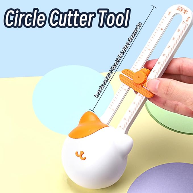 Circle Paper Cutter Rotary Circular Cutter for Cardstocks Craft Cutting Tools