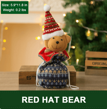 (🎉Christmas Pre Sale-Further Reductions Now) Christmas Knitted Doll Gift Bags (BUY MORE SAVE MORE)