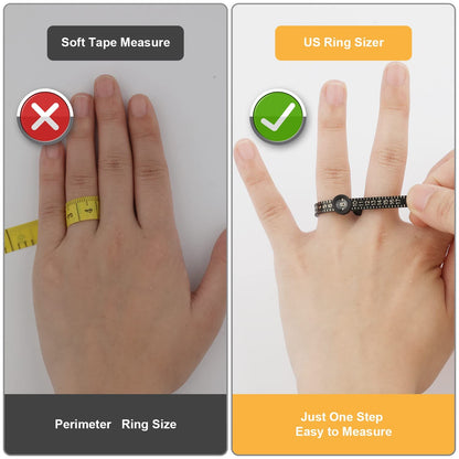 🔍Ring Sizer Measuring Tool with Magnifier💍