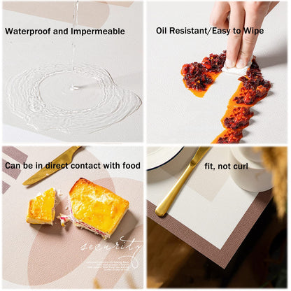 Premium Minimalist Waterproof Leather Table Mat