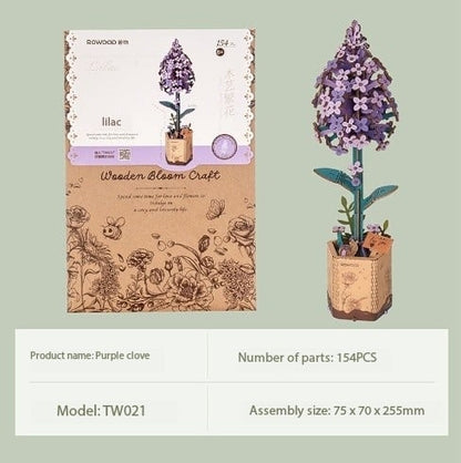 Wooden Flower Building Toy Botanical Collection