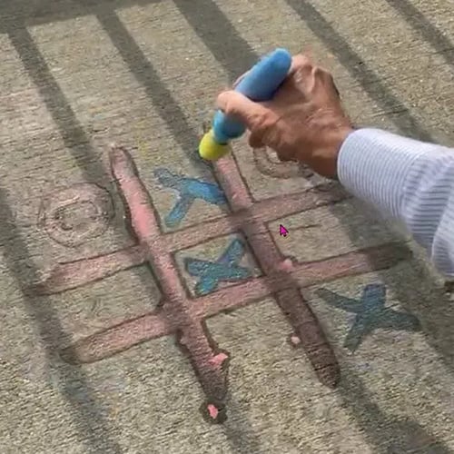 Sidewalk Chalk Paint Brush With Liquid Chalk