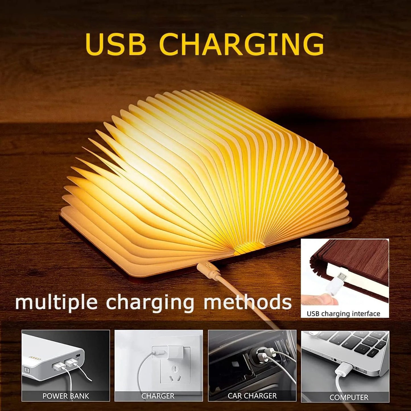 40% OFF🔥Wooden Book Lamp🔥Buy More Save More