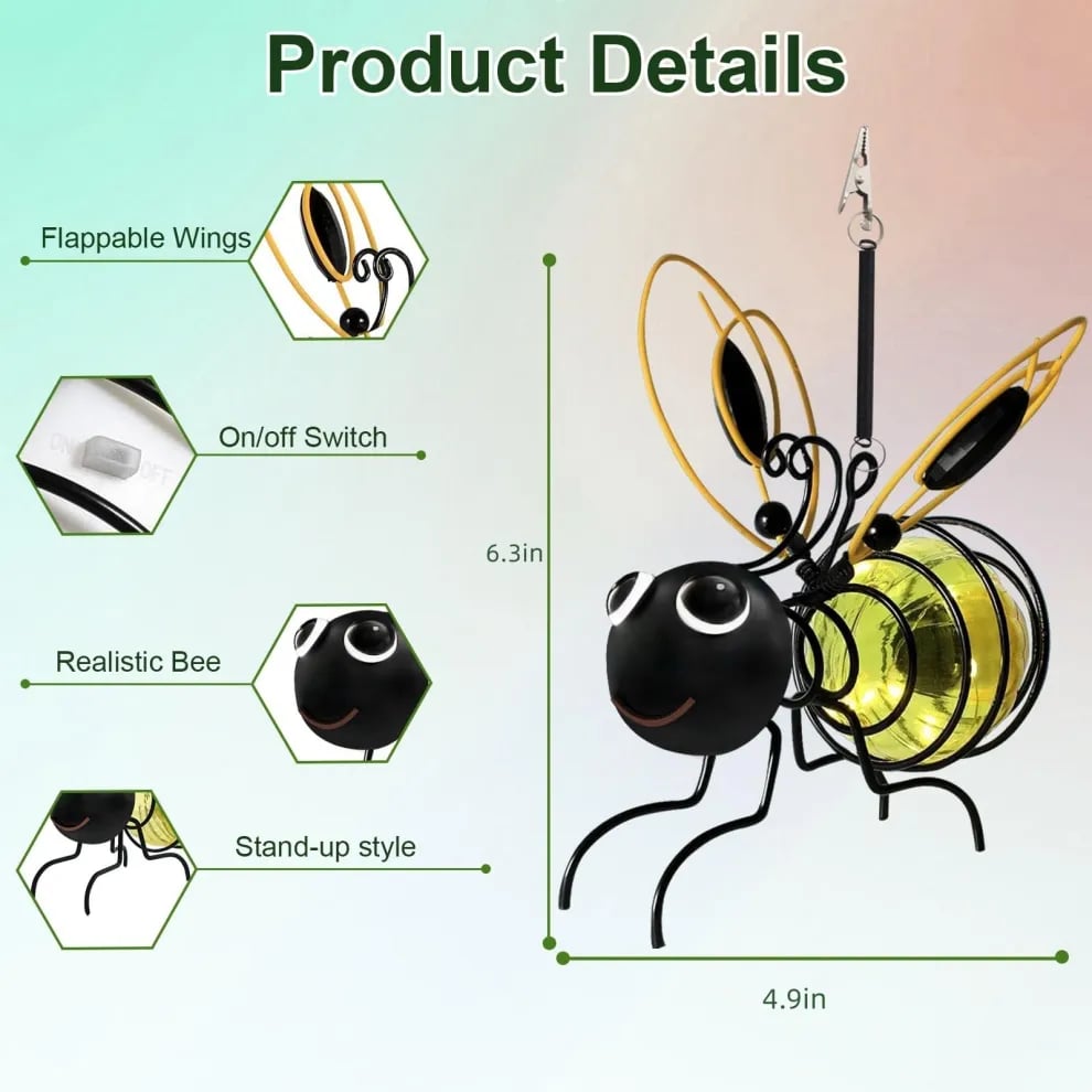 🔥Last Day 40% Off🐝Solar Hanging Insect Simulation Light