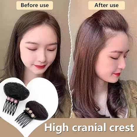 Black Puff Hair Head Cushion Hair Volume Clips