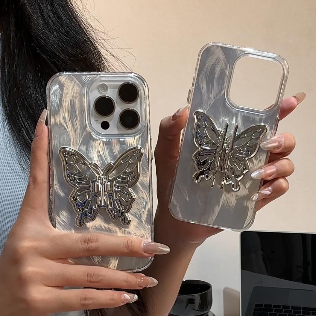 🦋Butterfly phone case with stand for iPhone