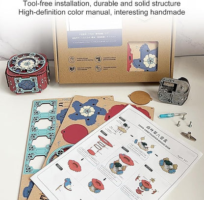 Enchanting 3D Wooden Music Box Puzzle - A Gift of Melody and Mindfulness