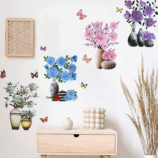 🖼️3D Three-Dimensional Simulated Vase Wall Art🌺