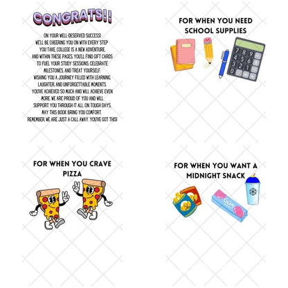 🎁Hot Sale 40% OFF👩‍🎓🎁College Survival Gift Card Book