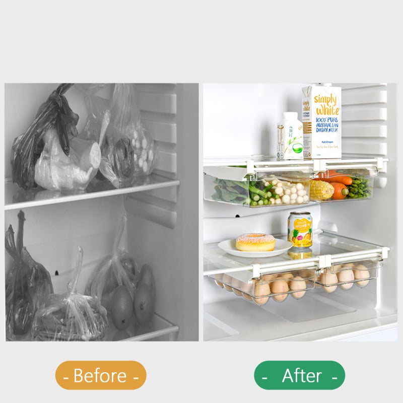 Space Saving Fridge Organizer Drawer