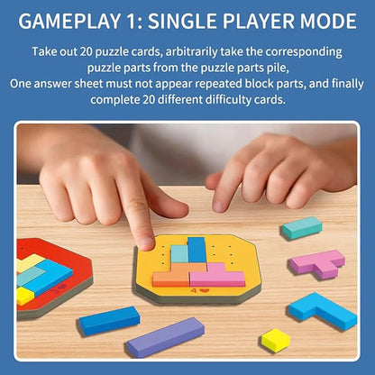 128Pcs Colorful Block Jigsaw Puzzle Game-1