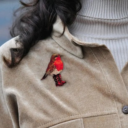 40% OFF🐦Robin Wooden Brooch